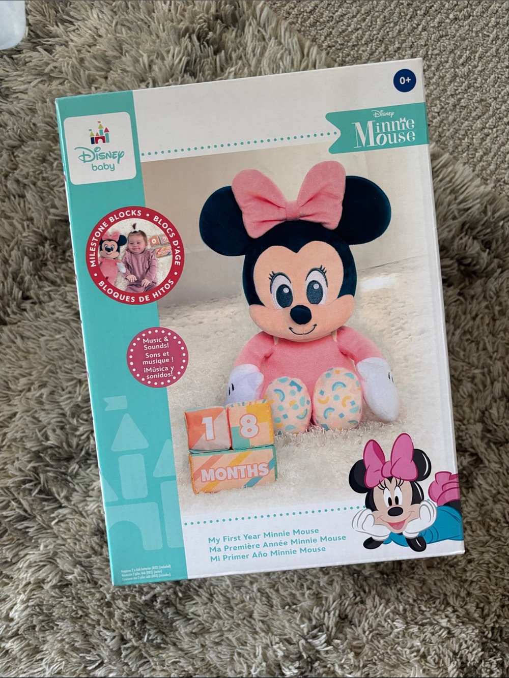 Disney Minnie Mouse Plush — Pink, Black, White